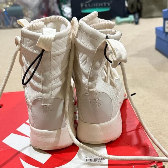 Nike Women's Tanjun High Rise Sneakers - Off-White - Picture 6 of 8